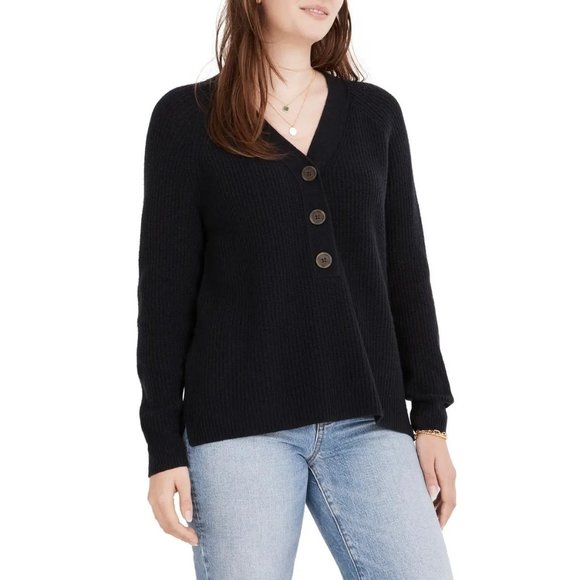 Madewell Sweaters - Madewell Lyle Rib Henley Long Sleeve Sweater